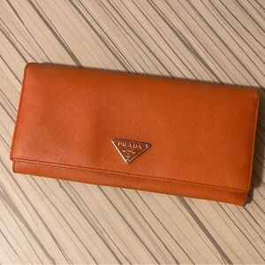 Prada Vibrant Orange Women's Wallet
